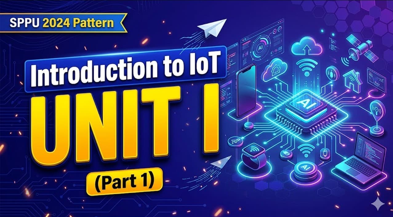 UNIT 1 : Introduction to IoT - Part 1 (Concepts, Protocols, and Architecture)