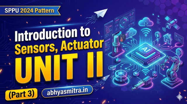 Unit 2 - Introduction to Sensors, Actuator - Part 3